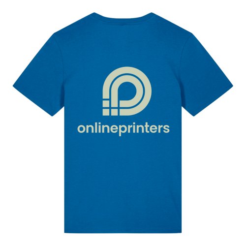 Knigsblaues T-Shirt aus Bio-Baumwolle, Unisex-Schnitt.