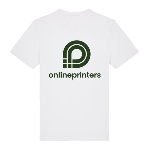Weies T-Shirt aus Bio-Baumwolle fr Damen und Herren.