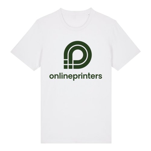 Weies T-Shirt aus Bio-Baumwolle mit kurzen rmeln.