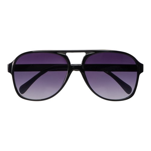 Schwarze Kunststoff-Sonnenbrille im Pilotenstil.