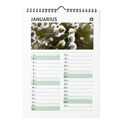 Wandkalender mit Spiralbindung, A5, 4/0-farbig 3