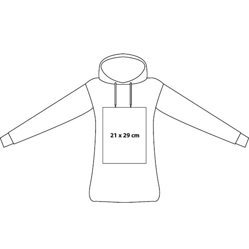 Baumwoll-Hoodie für Damen mit Kapuze und Kordelzug.
