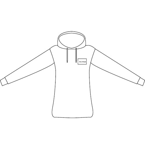 Baumwoll-Hoodie für Damen mit Kapuze und Kordelzug.