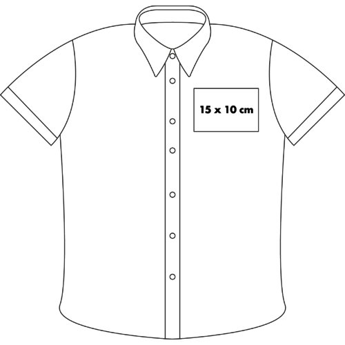 Kurzarm Poplin-Bluse fr Damen mit Knopfleiste.