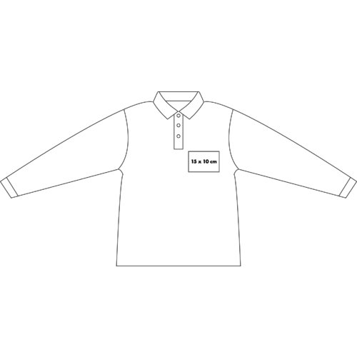 Helles Baumwoll-Poloshirt mit langen rmeln fr Damen.