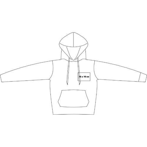 Hoodie aus Stoff mit Kapuze, Kngurutasche und Kordelzug fr Herren.