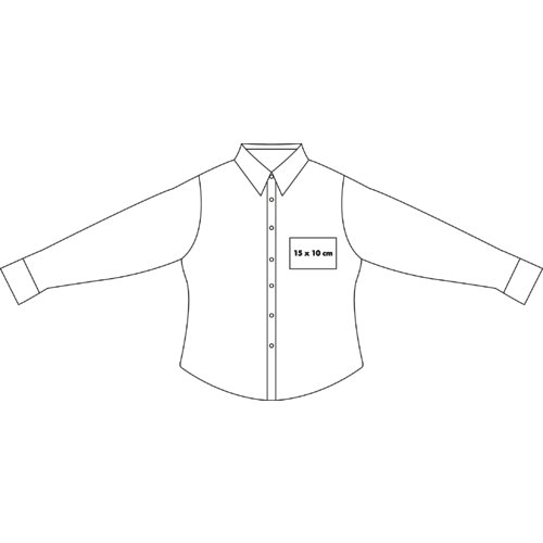 Oxford Damenbluse mit langen rmeln und Knopfleiste.