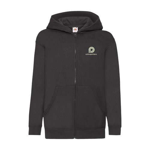 Baumwoll-Sweatjacke mit Kapuze und durchgehendem Reiverschluss.