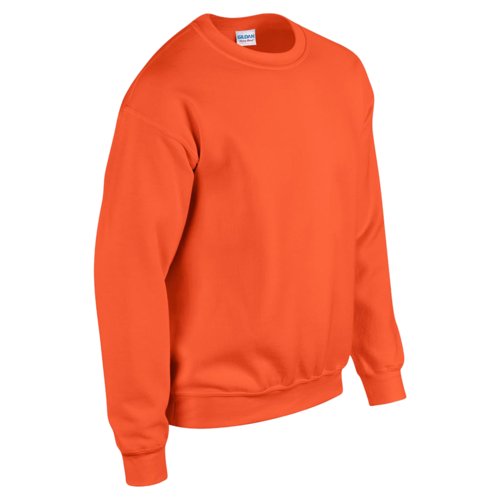 Oranges Herren Sweatshirt aus Baumwollmischung mit Rundhalsausschnitt.