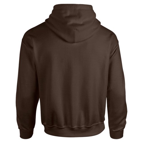 Dunkelbrauner Baumwoll-Polyester-Hoodie fr Herren mit Kapuze.