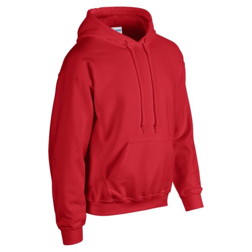 Roter Hoodie aus Baumwollmischgewebe mit Kapuze und Kngurutasche.