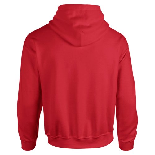 Roter Hoodie aus Baumwollmischgewebe mit Kapuze und Kngurutasche.