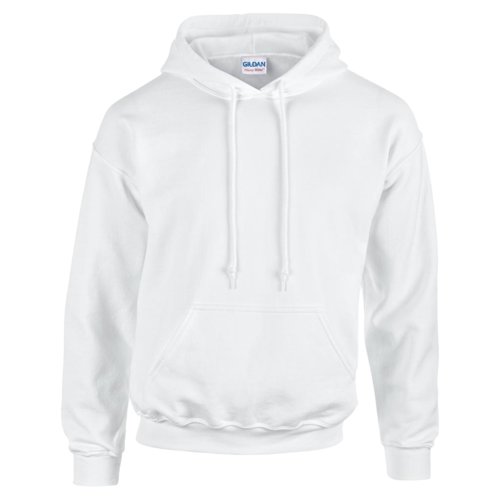 Weier Hoodie aus Baumwollmischgewebe mit Kapuze und Kngurutasche.
