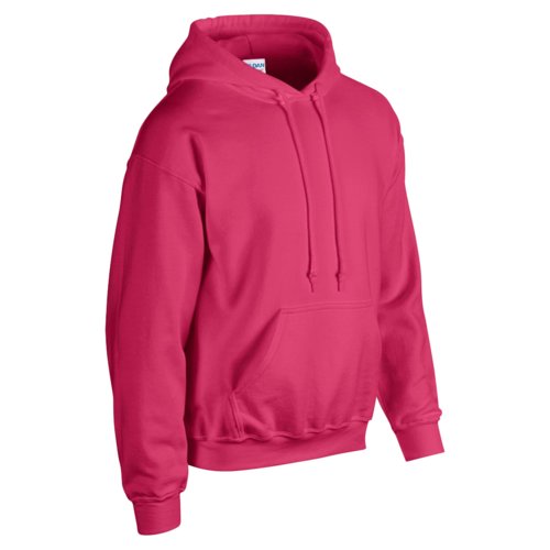 Pinkfarbener Hoodie aus Baumwollmischung mit Kapuze und Kngurutasche fr Herren.
