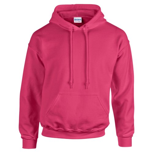 Pinkfarbener Hoodie aus Baumwollmischgewebe mit Kapuze und Kngurutasche.