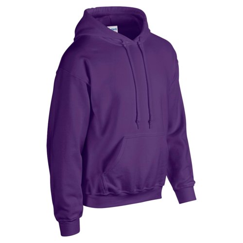 Violetter Herren-Hoodie aus Baumwollmischgewebe mit Kngurutasche und Kapuze mit Kordelzug.