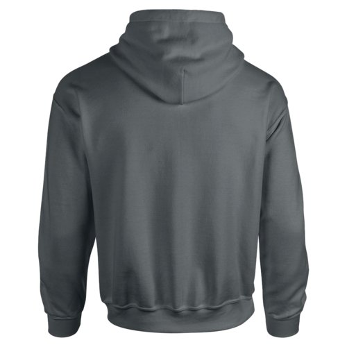 Anthrazitfarbener Hoodie aus Baumwollmischgewebe mit Kapuze.