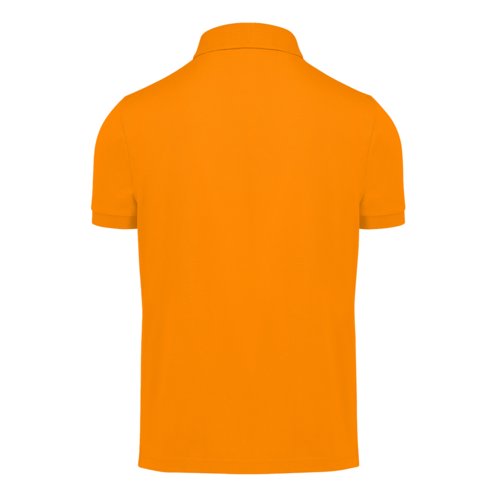 Oranges Poloshirt aus Baumwolle fr Herren mit kurzer rmel.