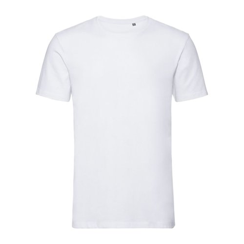 Weies T-Shirt aus Bio-Baumwolle mit kurzen rmeln.