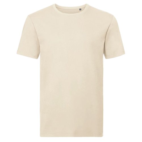 Beiges Bio-Baumwoll T-Shirt fr Herren mit kurzen rmeln.