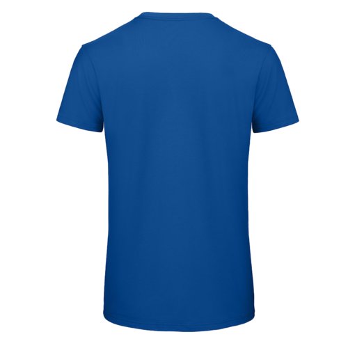 Königsblaues Bio-Baumwoll T-Shirt mit kurzen Ärmeln.