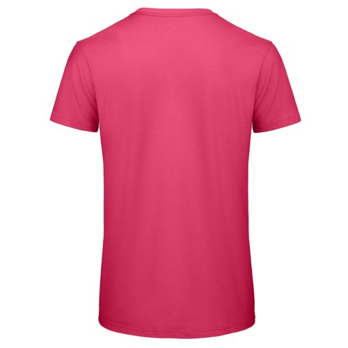 Fuchsiafarbenes T-Shirt aus Bio-Baumwolle mit kurzen Ärmeln.