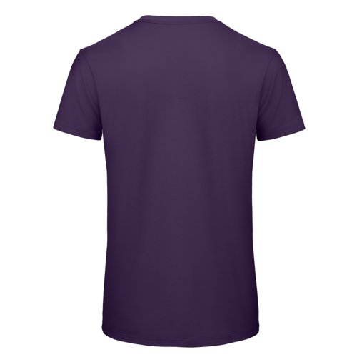 Dunkelviolettes Baumwoll-T-Shirt mit kurzen Ärmeln.