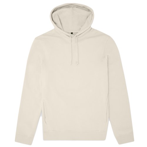 Beiger Hoodie aus Baumwollmischgewebe fr Herren mit Kapuze.