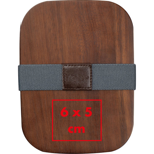 Holz Lunchbox mit Gummiband.