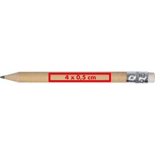 Holz Bleistift mit Radiergummi.