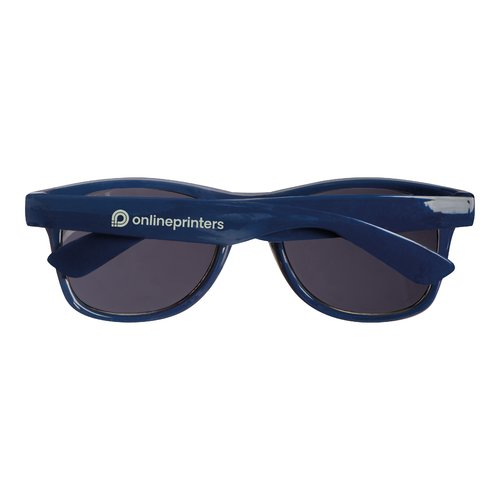 Dunkelblaue RPET-Sonnenbrille mit dunklen Glsern.