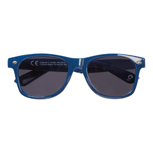 Dunkelblaue RPET Sonnenbrille im klassischen Design.