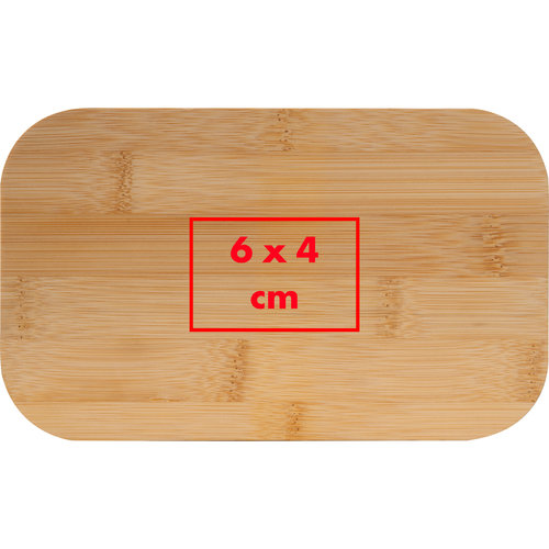 Helle Bambus-Lunchbox mit Deckel.