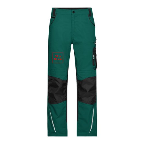 Grne Arbeits-Hose aus strapazierfhigem Material mit praktischen Taschen.