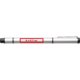 Silberfarbener Metall-Doppelstift mit Clip.