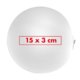 Weier Strandball aus Kunststoff mit mattem Finish.