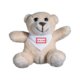 Beiger Plüsch-Teddybär mit Halstuch für Babys.