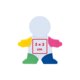 Mehrfarbiger Textmarker mit Brste.
