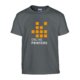 Anthrazitfarbenes Unisex T-Shirt aus Baumwolle mit kurzen rmeln.