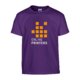 Violettes Baumwoll-T-Shirt, Unisex-Schnitt, mit kurzen rmeln.
