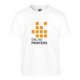 Weies Baumwoll-T-Shirt, Unisex, mit kurzen rmeln und Rundhalsausschnitt.