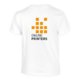 Weies Baumwoll-T-Shirt, Unisex, mit kurzen rmeln.