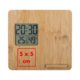 Helle Holz Wetterstation mit digitaler Anzeige.
