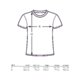 Baumwoll-T-Shirt mit V-Ausschnitt und kurzen Ärmeln.