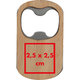 Holz Flaschenffner mit Metalleinsatz.