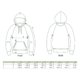 Unisex Hoodie aus Stoff mit Kapuze und Kngurutasche.