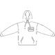Baumwoll-Kapuzenpullover fr Herren mit Kordel und Beuteltasche.