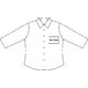 Popeline Bluse mit halben rmeln und Knopfleiste fr Damen.