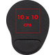 Schwarzes Mousepad aus Stoff mit Handgelenksttze.