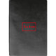 Schwarzes Notizbuch mit Hardcover und Fadenbindung.